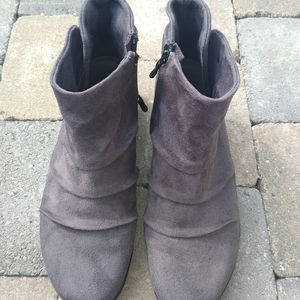 BUSSOLA DESIGNER WOMEN'S GRAY Ankle Boots Slouch 9